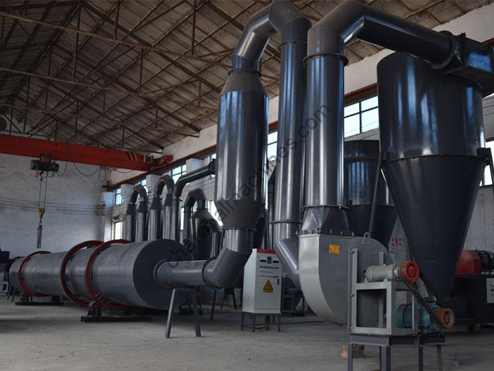 rotary dryer machine with dust collector