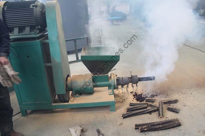 What is required when a sawdust briquette machine working?