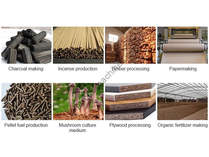 Applications of sawdust made from wood shredder