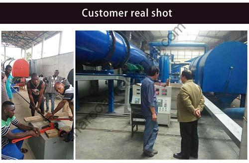 customers case of bamboo charcoal machine