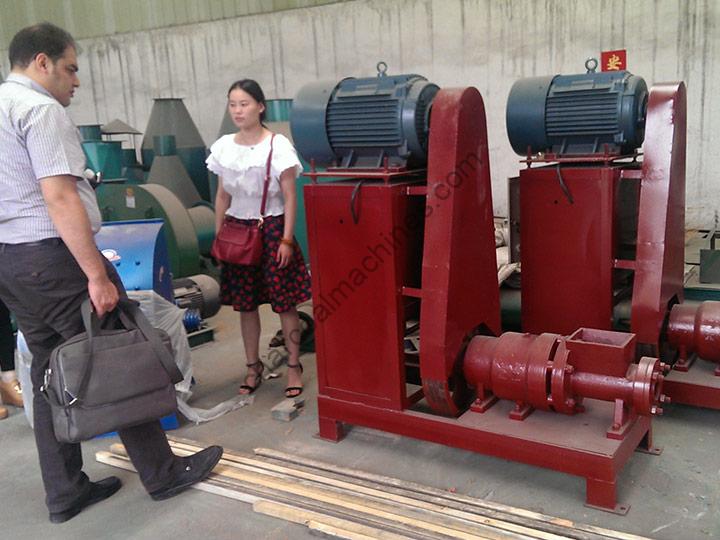 Saudi Arabia customer visited Shuliy and bought two sawdust briquette machines
