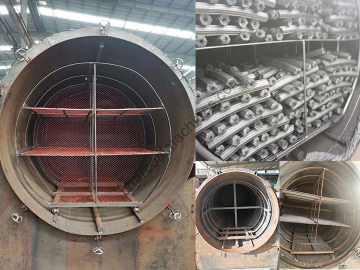 inner structure of the horizontal charcoal furnace
