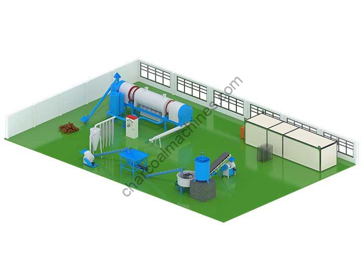 barbecue charcoal production line