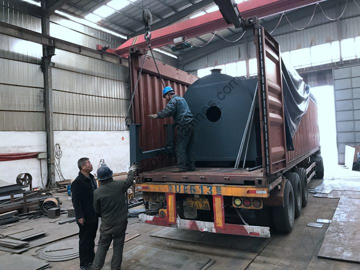 Rice husk charcoal making machine exported to UK