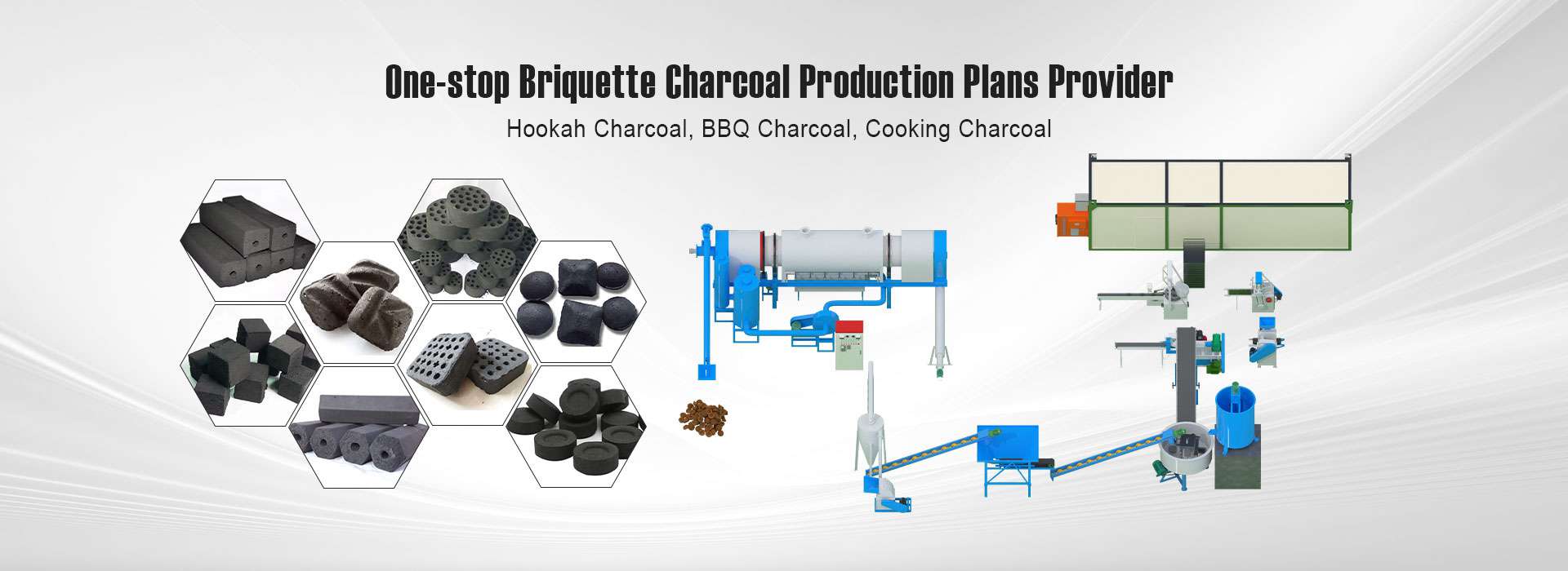 complete briquette charcoal processing plant
