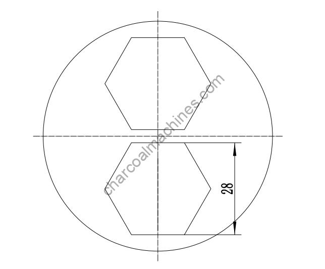 hexagonal briquetting mold