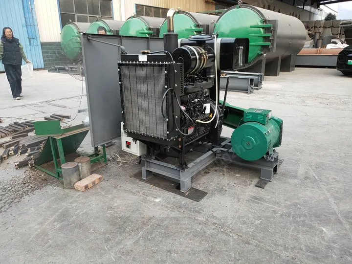 Test della macchina per briquette di segatura a diesel